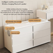 Smart Vanity Dressing Table with LED lighted Makeup Mirror and Smart Side Cabinet-GCC Home Center